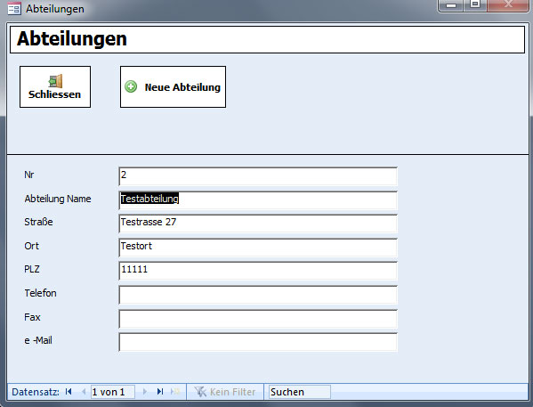 Postbuch  Posteingangsbuch, Postausgangsbuch - Abteilungen 