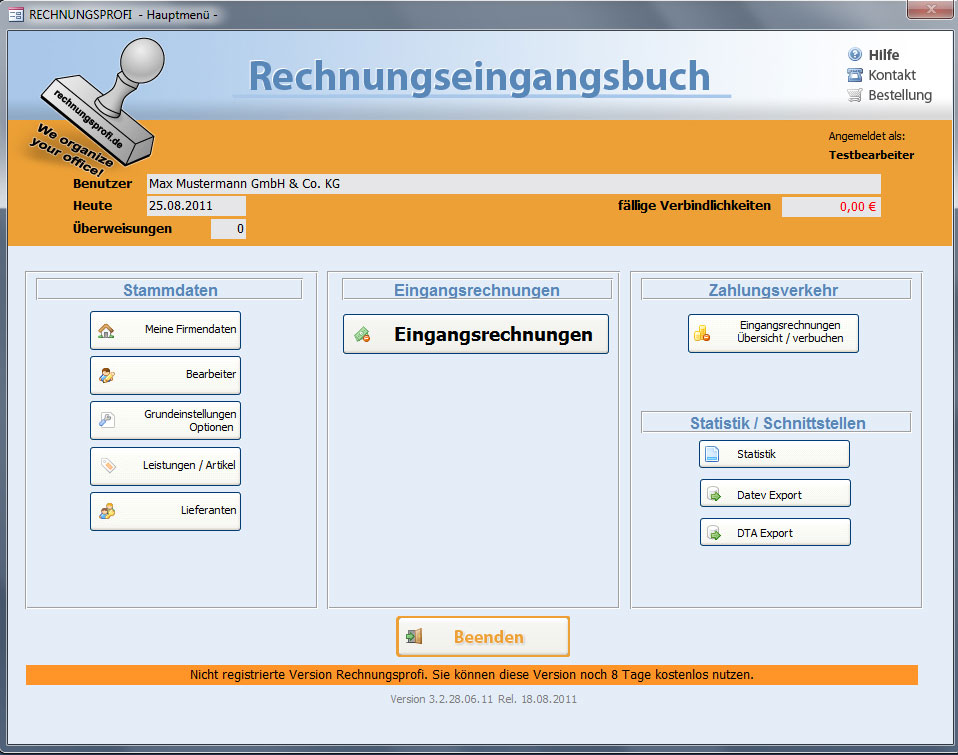 Rechnungseingangsbuch