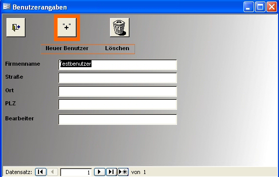 Mandanten, Benutzer, Firma f�r Postbuchsoftware